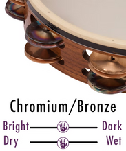 Load image into Gallery viewer, BLACK SWAMP SoundArt™ Tambourines - Chromium 25 / Bronze Tambourines