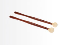 將圖片載入圖庫檢視器 Freer Percussion BD2R – Small Head Chamois Bass Drum Mallets Rosewood Shafts