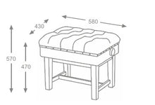 將圖片載入圖庫檢視器 Hidrau Classy series London BC46 piano stool
