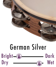 Load image into Gallery viewer, BLACK SWAMP SoundArt™ Tambourines - German Silver Tambourines
